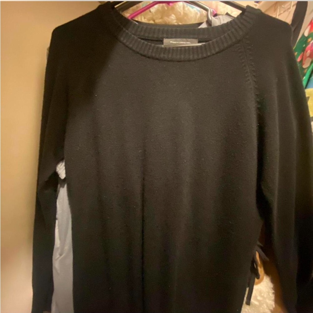 French Connection Black Crewneck Sweater Classic Design